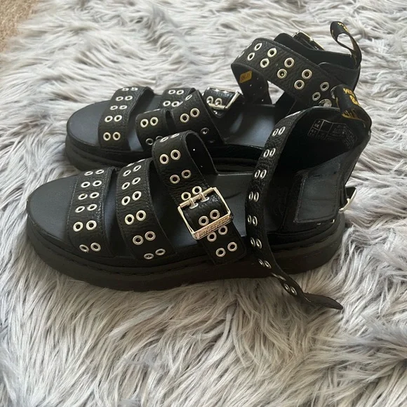 Dr. Martens Black Sandals with Silver Accents - Picture 2 of 6